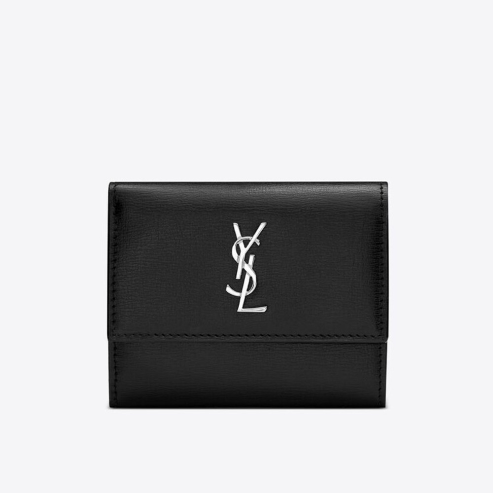 NWT Saint Laurent YSL Monogram Wallet in Black